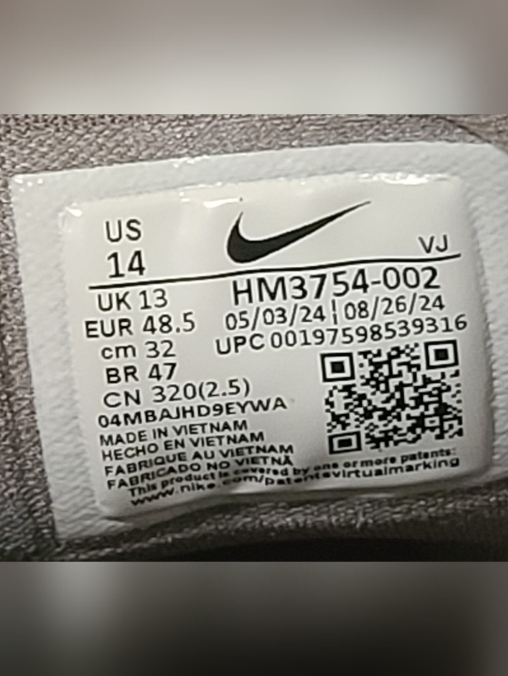 Nike Free Metcon 6 TB Gunsmoke Men's Size 14 - Picture 4 of 7